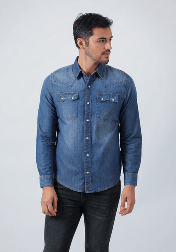 camisas jeans para hombre